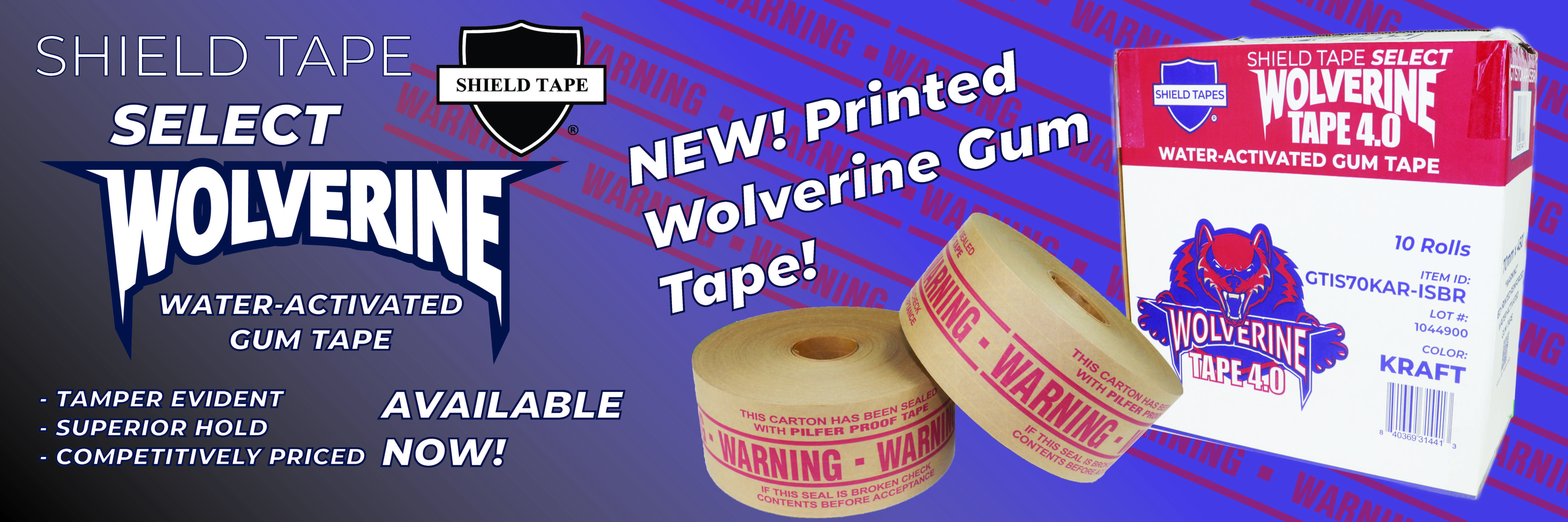 Wolverine Water-Activated Gum Tape Available Now from Wrap-Tite